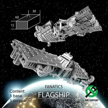 flagship fanatics rase store miniatures sci-fi space spaceship 3dprint boardgames tabletop starcraft yin spacecraft board games stellar ti4 3d print model - Mito3D