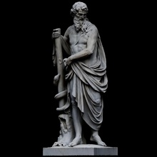 Statue Asclepius Scan 3dprintable Österreich cc0 3d print model - Mito3D