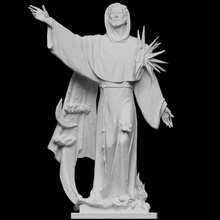 st francisco Asís escanear estatua 3dprintable cc0 3d print model - Mito3D