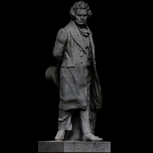 ludwig van Beethoven Scan Statue Wien 3dprintable Österreich cc0 3d print model - Mito3D