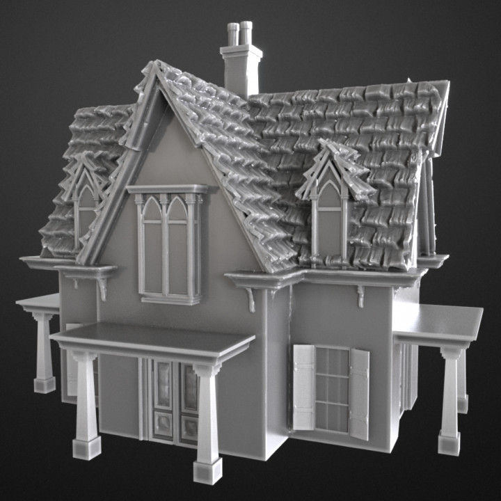 victorian mansion 28mm 3D print model - Mito3D