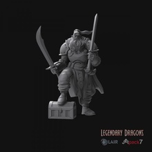 orco legendario dragones caza tripulación fantasía pirata espada miniatura mesa 3d print model - Mito3D