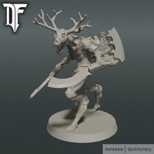 dark flayed-god store dog god skull undead wings muscle chaos meat antlers flayed tzeentch tzaangor 3d print model - Mito3D