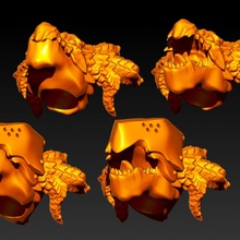 dragonborn head set 3d print model - Mito3D
