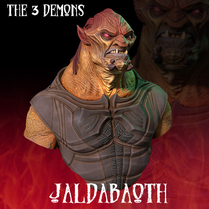 Jaldabaoth Geschäft Dämon Kunst Büste Teufel Halloween Grusel Monster 3D print model - Mito3D