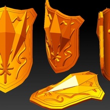 knight shield 3d print model - Mito3D