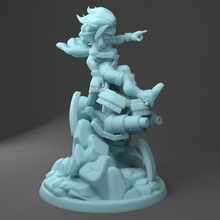 Goldie lutin artificier gnome baril tourelle dnd éclaireur 3d print model - Mito3D