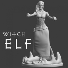 elfa Bruja Drachen Dungeons Hexe Elfen dnd fuego Tugend 3d print model - Mito3D