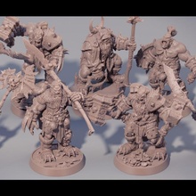 orcs - mercenaries void complete pack store dragons dungeons mini miniatures orc male wow tabletop wargame bundle daybreak 3d print model - Mito3D