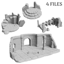 ruin set - 4 files game terrain boardgame tabletop zelda ruins dnd superdungeonexplore tabletopgame cibi 3d print model - Mito3D