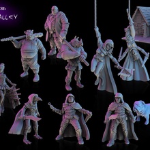 dark alley bundle store fantasy god villain dancer shadow patreon foundry assasin guild bouncer thieves crippled cgf urchin 3d print model - Mito3D