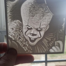 pennywise lithophane horror movie 3d print model - Mito3D