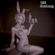 18k anatomía conejito niña Tienda Arte hermoso cuerpo duende fantasía hembra figura juego sexy mujer miniatura pecho fijar dnd conejita reino muerte 3d print model - Mito3D