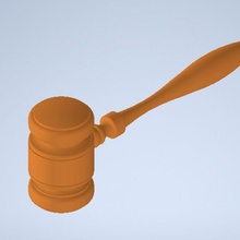 gavel prop law judge 3d print model - Mito3D