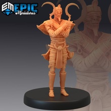 mummy standing undead egyptian egypt fantasy horror medieval monster rpg warhammer pyramid sickle enemy pharaoh tabletop dungeon dnd pathfinder npc 3d print model - Mito3D