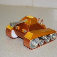 poly Panzer multi material 3d print model - Mito3D