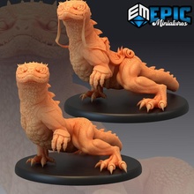 Wüste Eidechse einstellen Sand Reptil Sammlung Fantasie mittelalterlich Monster montieren Rollenspiel Kriegshammer wild Feind Tischplatte orientalisch Begegnung dnd Pfadfinder Gecko 3d print model - Mito3D