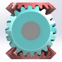 bevel gear transmission-4 gears gift mechanical toy mechanism motion prototype transmission pinion angular streight cug 3d print model - Mito3D