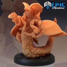 yılan halkı büyücü saldıran halk kadın sihirbaz çöl sürüngen mağaza fantezi canavar Warhammer büyü düşman masaüstü zindan dnd 3d print model - Mito3D