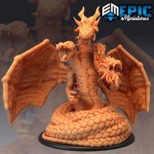 yig father serpents snake god lovecraft entity cosmic horror store boss desert fantasy lizard monster enemy cthulhu dungeon encounter dnd winged pathfinder 3d print model - Mito3D