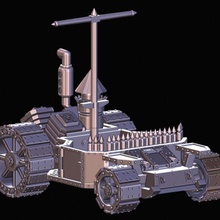 battlewagon battle ork space transport truck buggy rogue waggon trader era 3d print model - Mito3D