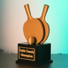 Tabelle Tennis Trophäe Wettbewerb Tasse Preis Sport Klingeln Pong Tischtennis 3d print model - Mito3D