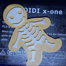 gingerbread man x-ray bone bones cookie ornament skeleton tree xray bread ginger chrsitmas 3d print model - Mito3D
