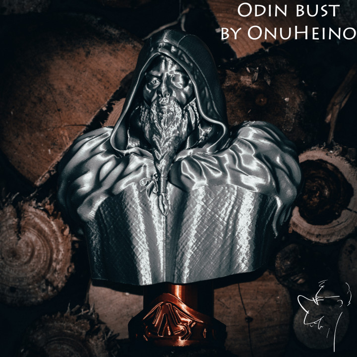 odin busto mitología vikingo nórdico Valhalla 3D print model - Mito3D