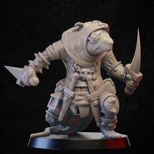 rat œil assassin boutique rpg miniature dague table mutant jeu guerre scout homme pillard 3d print model - Mito3D