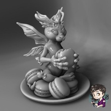 macaron lutin mini ornement dragon donjon 3d print model - Mito3D