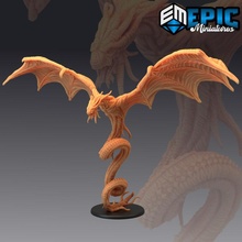 hunting horror rising flying serpent lovecraft entity winged monster cosmic fantasy rpg enemy tabletop cthulhu tentacle dungeon encounter dnd pathfinder 3d print model - Mito3D