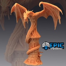 hunting horror tower flying serpent lovecraft entity winged monster cosmic fantasy rpg space enemy tabletop cthulhu tentacle dungeon dnd pathfinder 3d print model - Mito3D