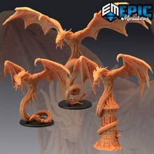hunting horror set flying serpent lovecraft entity winged monster cosmic fantasy collection toys & games space enemy tabletop cthulhu tentacle dungeon dnd pathfinder 3d print model - Mito3D