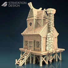 witch house toys & games fantasy rpg warhammer miniature boardgame tabletop wargame dungeon dnd pathfinder 3d print model - Mito3D