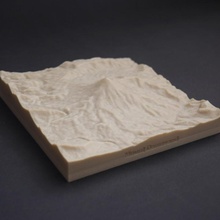 mount damavand terrain 3dprinted volcano mountain topology ceramicpla 3d print model - Mito3D