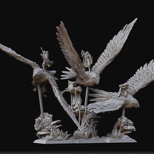 halcón jinetes arco lanza juguetes juegos duende martillo guerra ageofsigmar aos Sylvaneth woodelves 3d print model - Mito3D