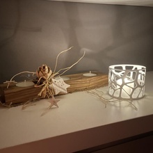 voronoi vase candle holder 3d print model - Mito3D