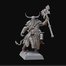 Taurukh kahraman 2 boyutları masaüstü Warhammer cüce kaos Ageofsigmar aos minyatürler Cehennemdarı 3d print model - Mito3D