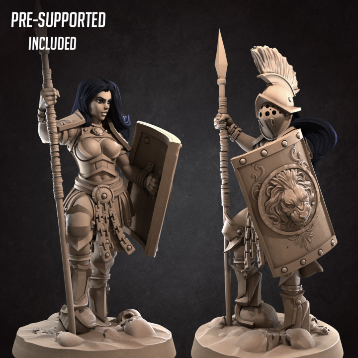 Kalista gladiador 6 versões atual patreon liberação tampo mesa coleção fêmea Guerreiro espartano jogo tabuleiro Amazonas pôster npc exótico 3D print model - Mito3D