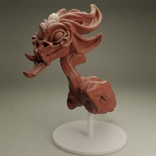 hemovore bust dragon miniature 3d print model - Mito3D