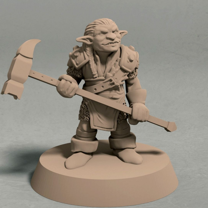 nikta guerriero warhammer posa 1 stl file giocattoli Giochi fantasia goblin miniature rpg wargaming miniatura tavolo ttrpg legendbuilds 3D print model - Mito3D