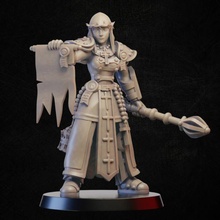 battle sister holy scroll toys & games knight warrior miniature priest tabletop wargame nun 3d print model - Mito3D