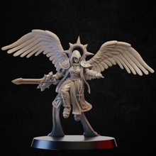 battle sister saint tabletop knight monk warrior miniature priest angel wargame nun 3d print model - Mito3D