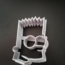 biscoito cortador bart Simpsons cookiecutterbartsimpsons 3d print model - Mito3D