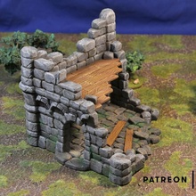 ruined town - set scenery free building 3d print model - Mito3D