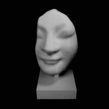 marble female head british museum london scan 3d print model - Mito3D