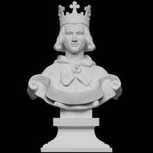 charles scan 3d king man portrait sculpture marble france photogrammetry 3d-printing fremiet openglam charles-v 3d print model - Mito3D