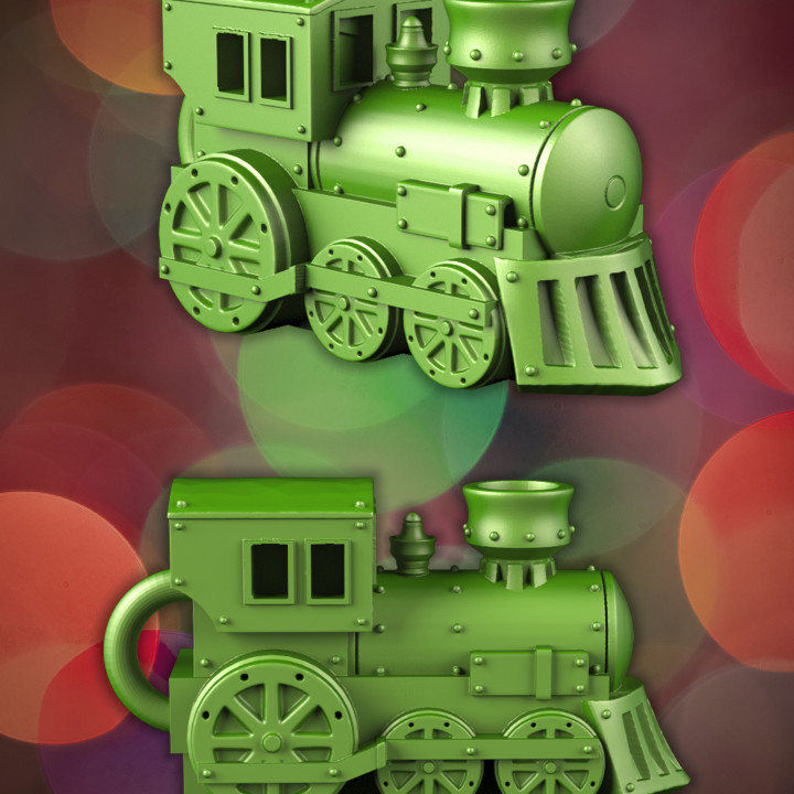 Natale treno bambini foresta Giochi pino pupazzo neve giocattolo giocattoli albero inverno anno compleanno vacanza celebrazione abete rosso conifera 3D print model - Mito3D