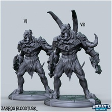 zarrog zanna sangue troll guerriero tavolo combattente warcraft Wow zandalari 3d print model - Mito3D