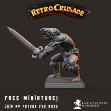 martillo viejo bárbaro gratis muestra fantasía miniatura heroquest 3d print model - Mito3D